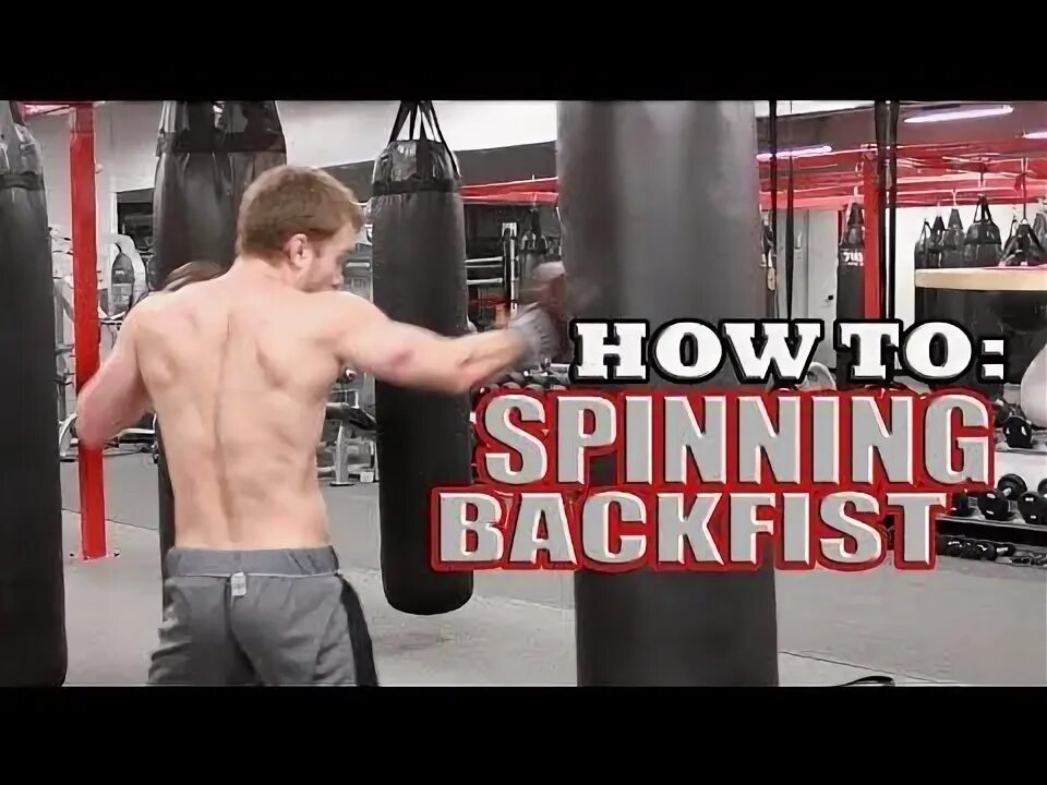 Span back. Back Punch. Backfist technique. Spinning back Kick to the body).