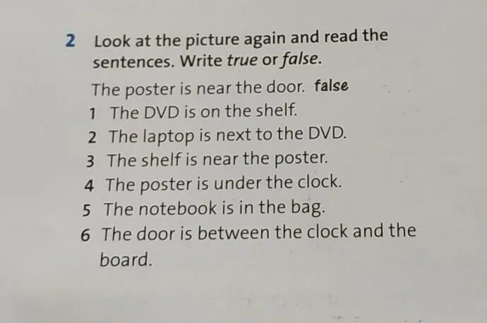 Write true or false. True false questions. read and write true or false. read and true or false.1.