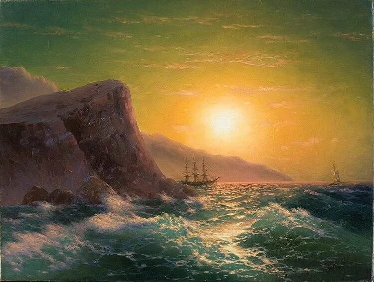 Картины природы айвазовского. Айвазовский Коктебельская бухта. Ivan Aivazovsky (1817-1900).