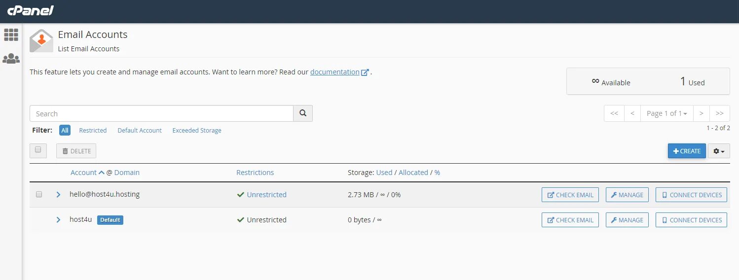 Creating email address. Email account. check mail. account mail. создание почтового ящика на хостинге cpanel.