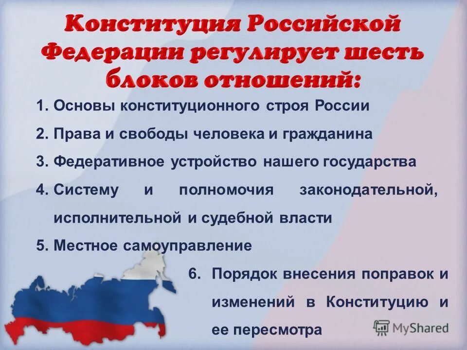 закрепляет основы взаимоотношений личности и государства