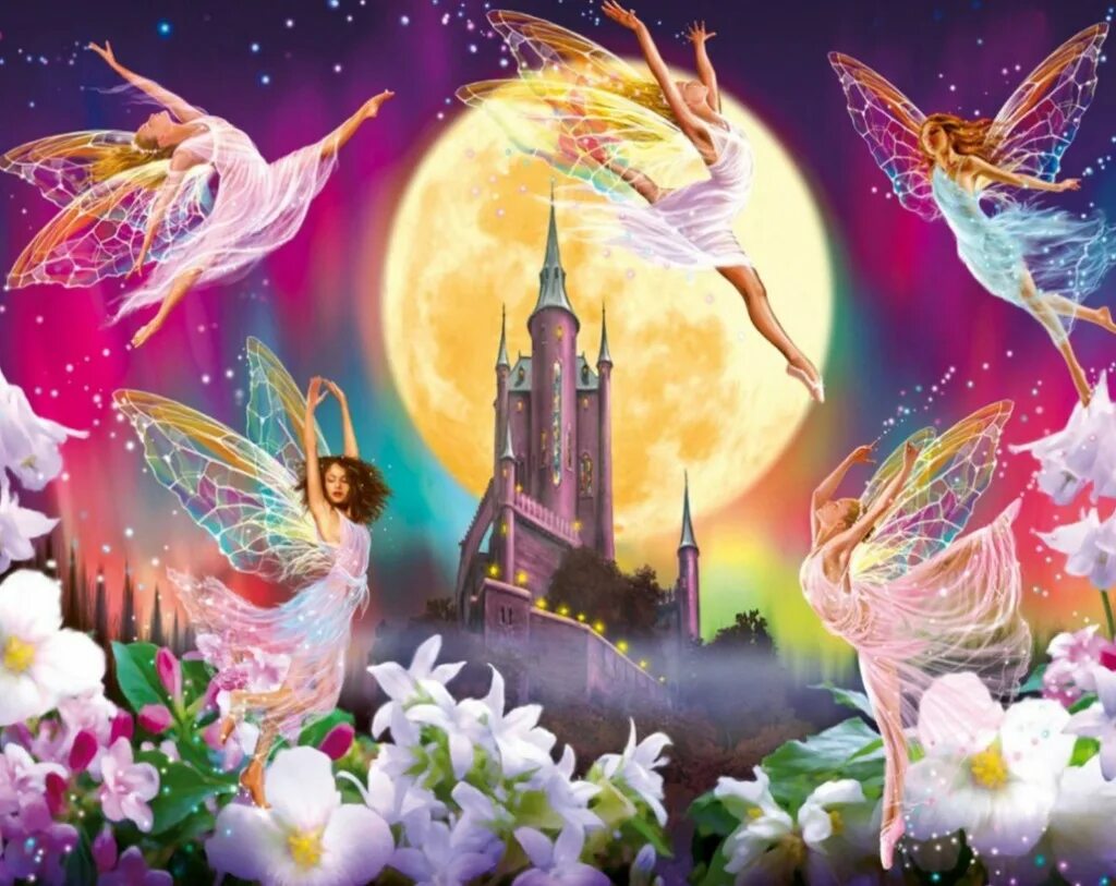 Мир праздника и волшебства. Новогоднее чудо. Федоскинская роспись надежды стрелкиной. Волшебный замок цветов. Волшебный фон.