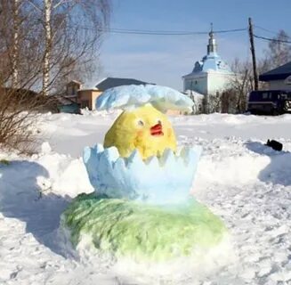 Снежные фигуры из снега своими руками