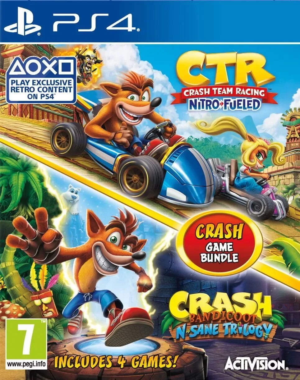 Игры краш 4. Crash Bandicoot ps4. Crash Bandicoot игра на ps4. Краш на ps4 n Sane Trilogy. Crash Team Racing Nitro-fueled ps4.