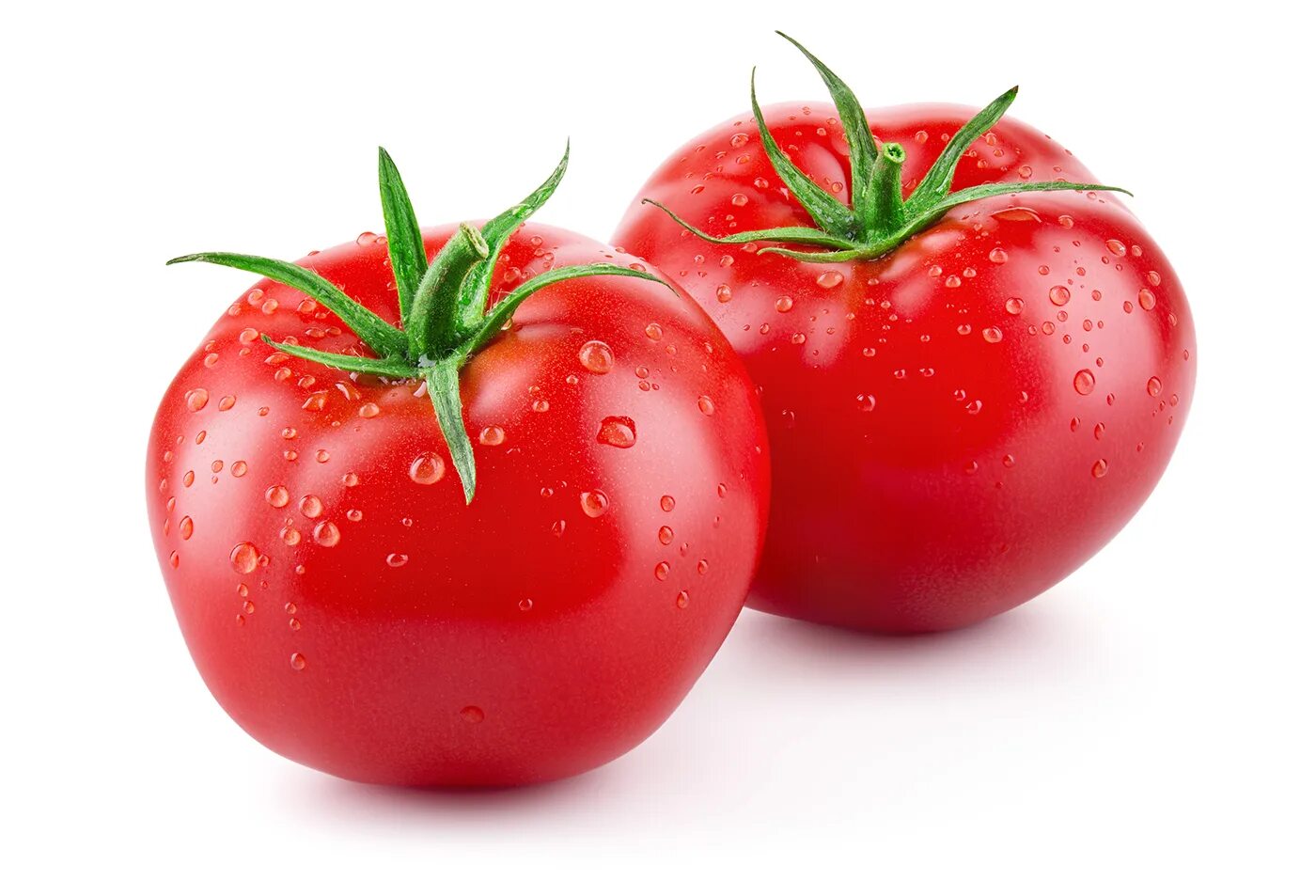 Помидор на белом фоне. Two tomatoes