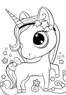 Cute unicorn coloring pages 