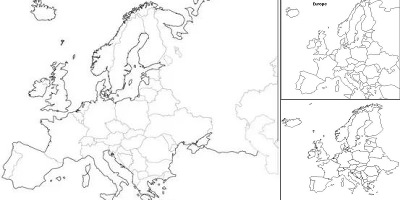 контурная карта европы распечатать