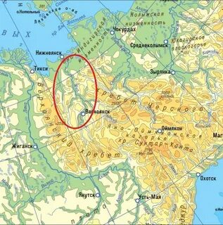Географическое положение верхоянска