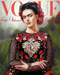 Frida Kahlo Vogue cover на Behance