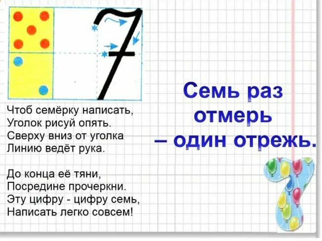 Стихи про написание цифр. Урок написание цифр для дошкольников. Цифра 7 1 класс. Написание цифры семь. Число 5 семь раз