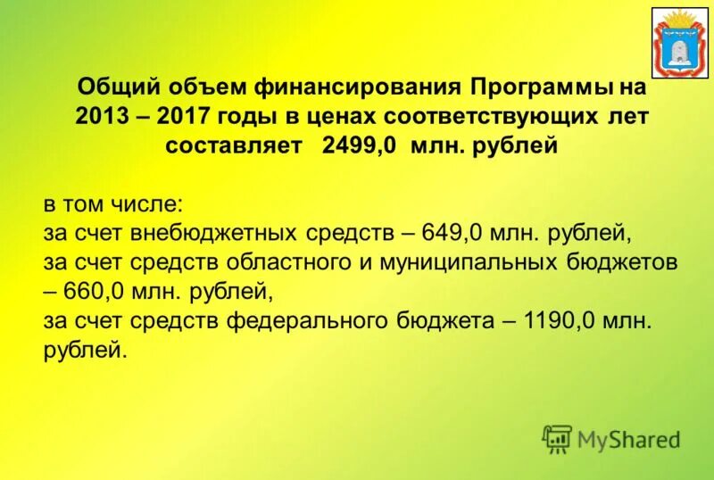 В ценах соответствующих лет. В ценах соответствующих лет