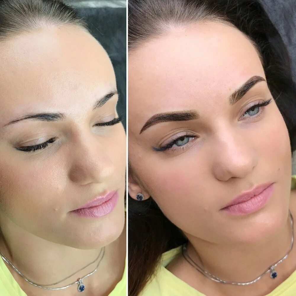 Напыление бровей. Перманентный макияж бровей напыление отзывы. Пудровые брови до и после. Брови эффект пудры. Перманент бровей пудровое.