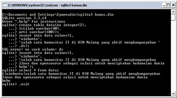 Sqlite error no such table. Sqlite error no such table