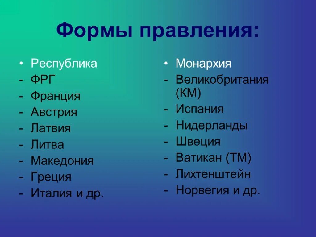 Форма правления зарубежной европы. Формы территориально-административного устройства. Формы административно-территориального устройства. Территориальное устройство стран Европы. Формы правления зарубежной Европы.