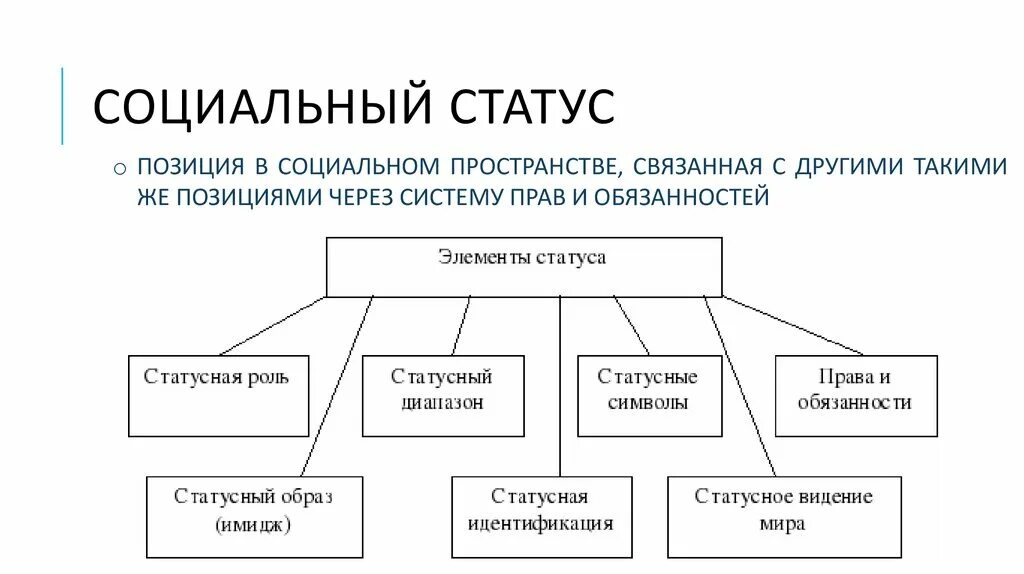 К элементам статуса относятся