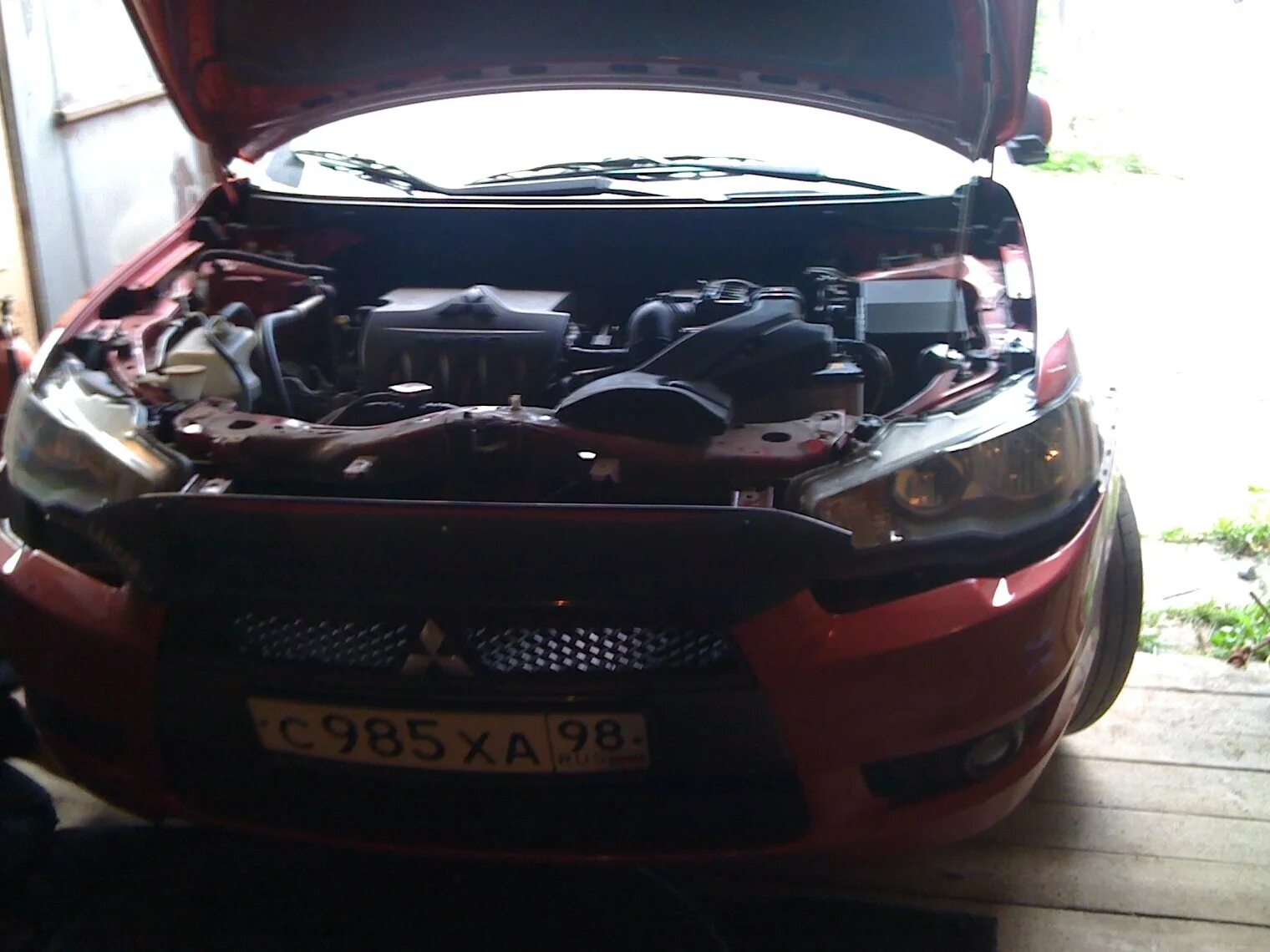 Установка фар)) - Mitsubishi Lancer X, 1,6 л, 2010 года тюнинг DRIVE2