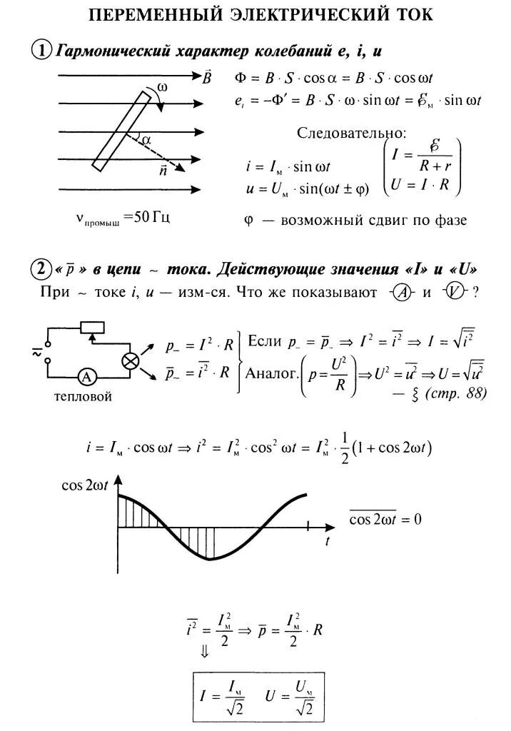 Получение переменного электрического тока тест. Переменный ток формулы 11 класс. Переменный ток физика формулы. Формула z переменного тока. Формулы переменного электрического тока кратко.