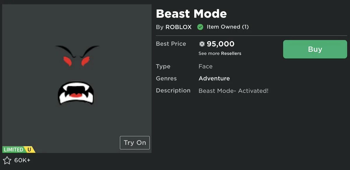 Роблокс limited. Beast Mode Roblox. Beast face Roblox. Roblox Limited items.