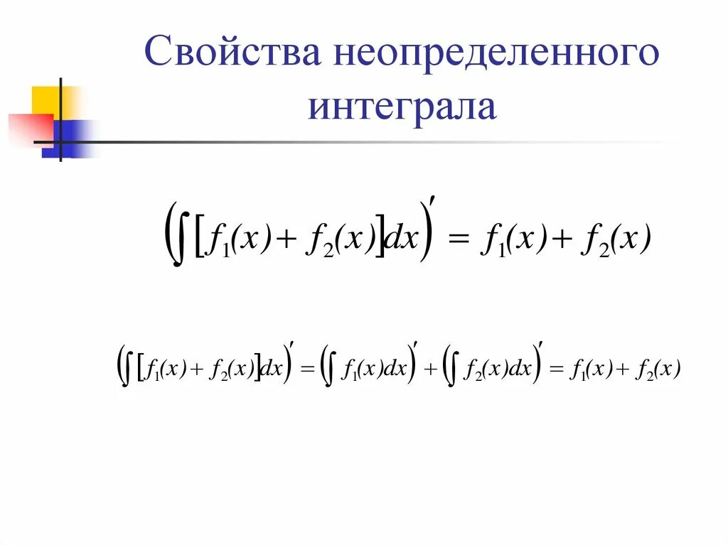 Свойства неопределенного интеграла. Неопределенный интеграл презентация. Неопределенный интеграл свойства неопределенного интеграла. Свойства неопределённого птеграла. 7 неопределенный интеграл