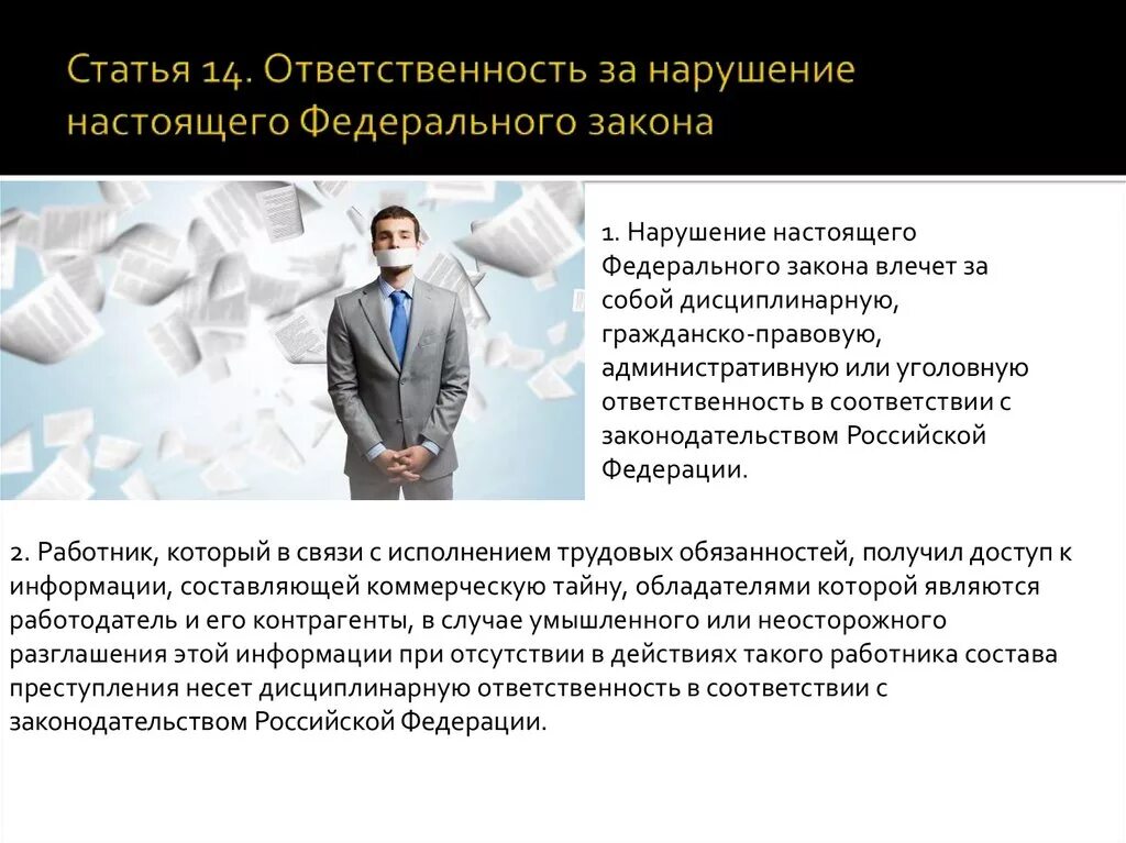 Нарушения 8 фз. Ответственность за нарушение федерального закона. Ответственность за нарушение настоящего федерального закона. Об ответственности за неисполнение федерального законодательства. Санкции за нарушение ФЗ.