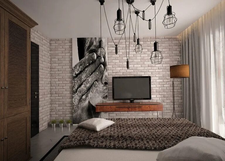 Фотографии - Спальня в стиле Лофт - INMYROOM.ru Bedroom interior, Loft interiors