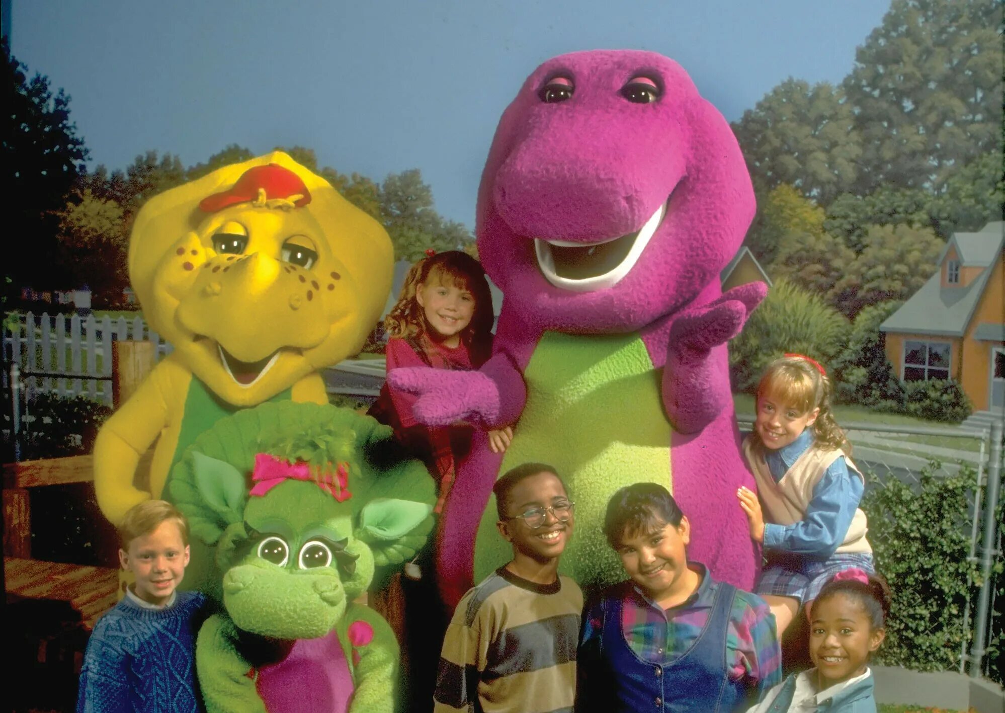 Барни и друзья. Тираннозавр Барни и его друзья. Барни шоу. Barney and friends оранжевый.