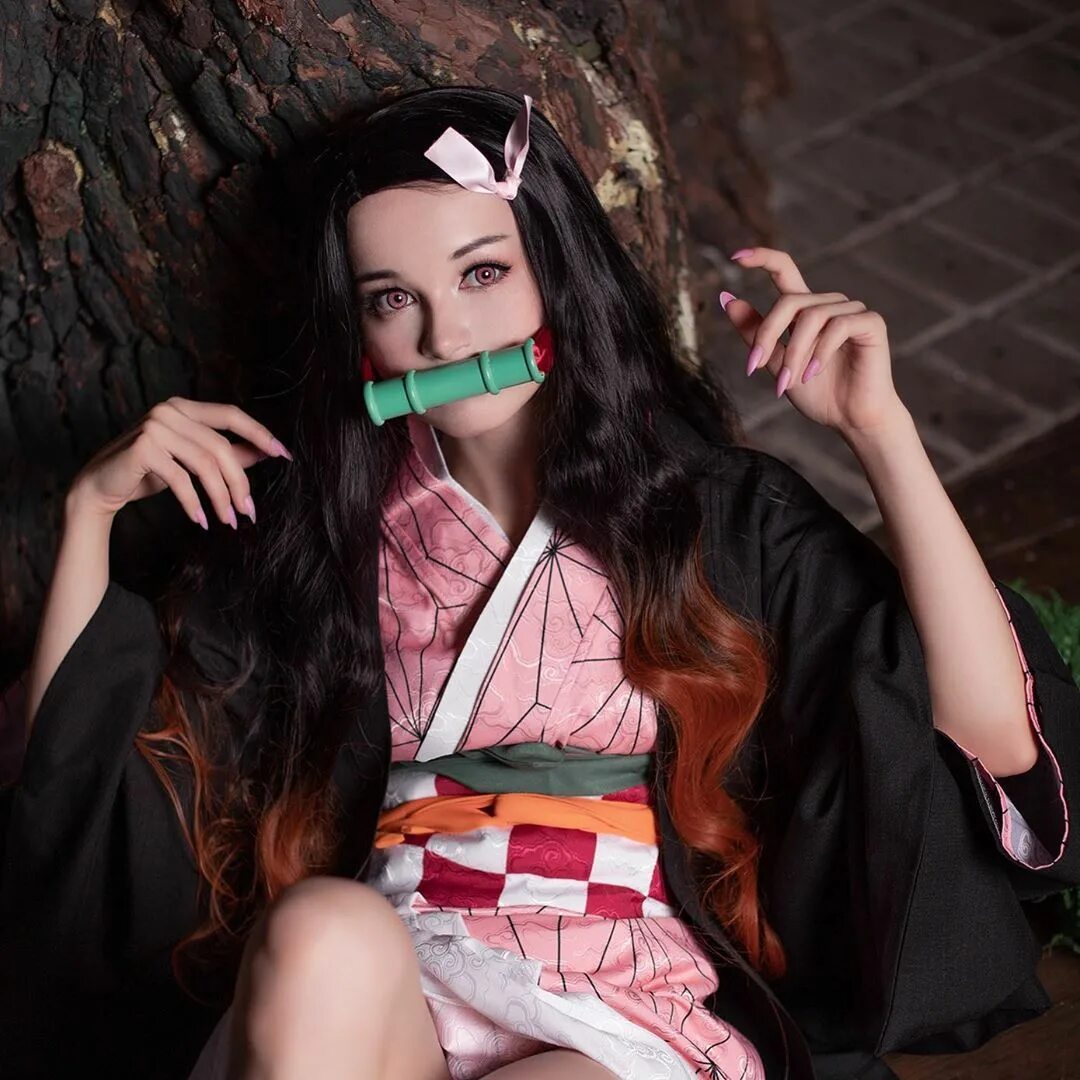 Cosplay colmek. Demon Slayer nezuko Cosplay. Незуко Камадо косплей. Slayer Kimetsu косплей. Demon Slayer косплей.