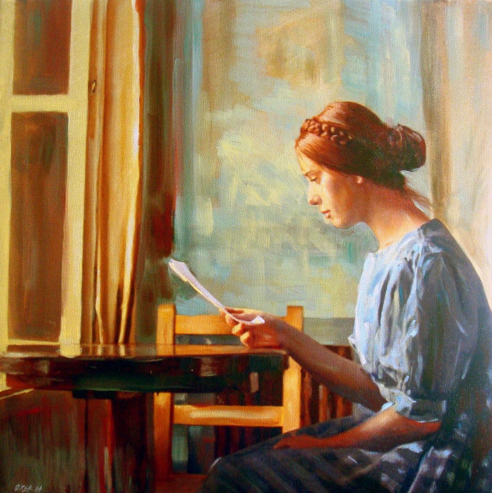 Дамы дают уроки. Чтение в живописи. Чтение в современной живописи. Женщина читает письмо. Картины художников девушки.