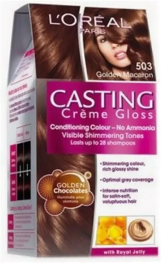 Крем-краска для волос `LOREAL` `CASTING` CREME GLOSS тон 518 (Карамельный Мокко)