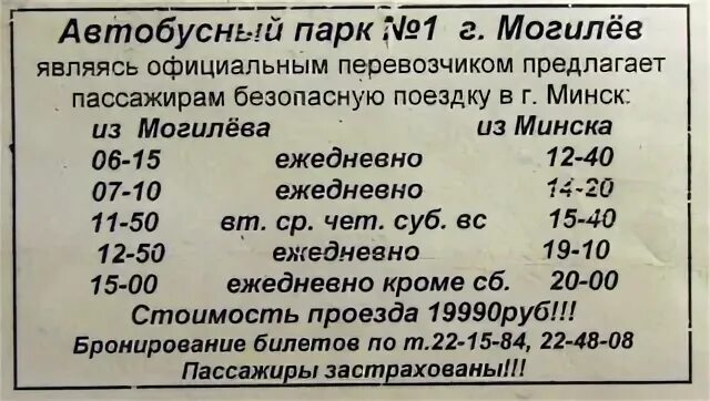 Номер телефона могилевского