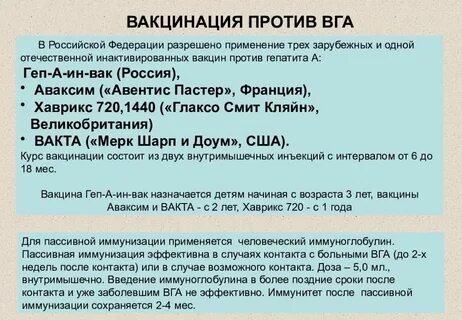 Вакцинопрофилактика вирусных гепатитов