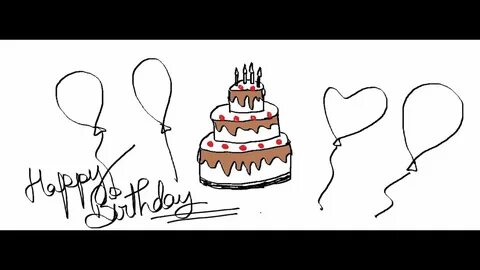 Видео как нарисовать рисунок на день рождения
