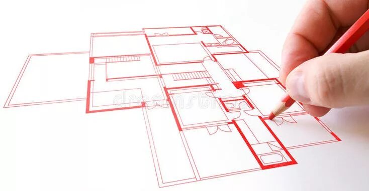 Кто чертит чертежи домов Drawing on paper and tools stock photo. Image of occupation 52464410