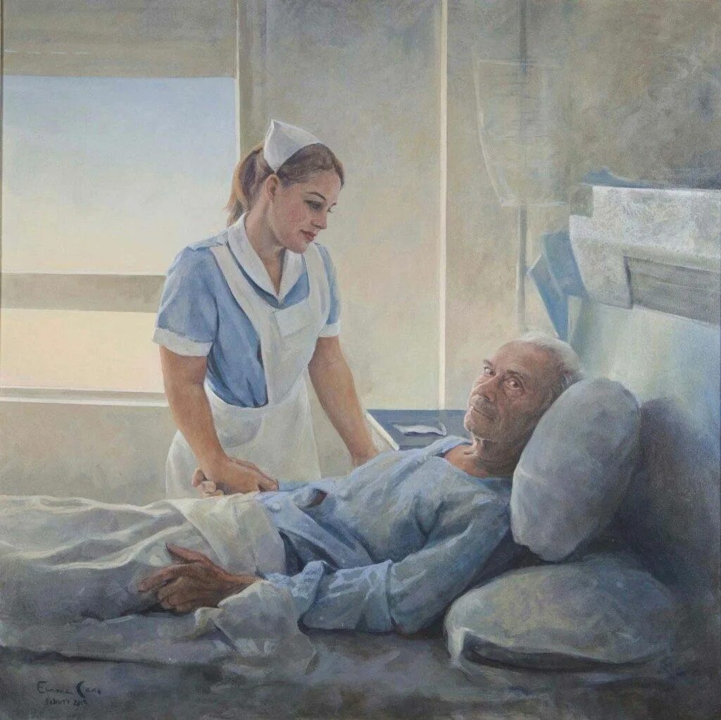 Paint a hospital. Медсестра живопись. Медсестра картина. Медицина в живописи. Медики в живописи.