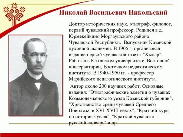 Назовите фамилию николая васильевича при рождении. Ученые Чувашии 20 века.