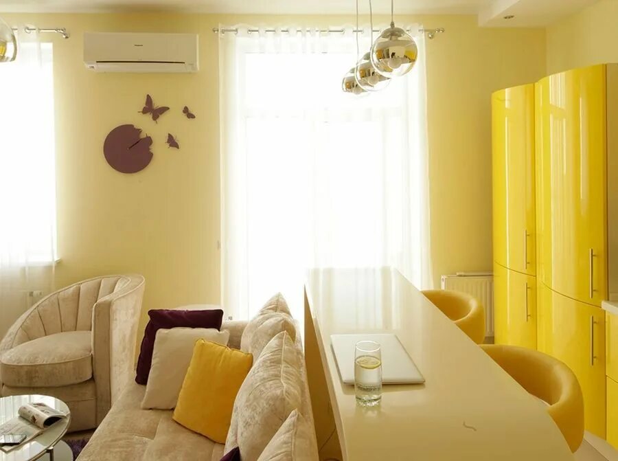 Kitchen White Medium Hardwood Colorful Photos from A Renovated Apartment in Swed