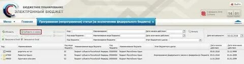 Электронная форма бюджет