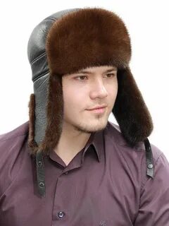 Ушанка из меха норки
