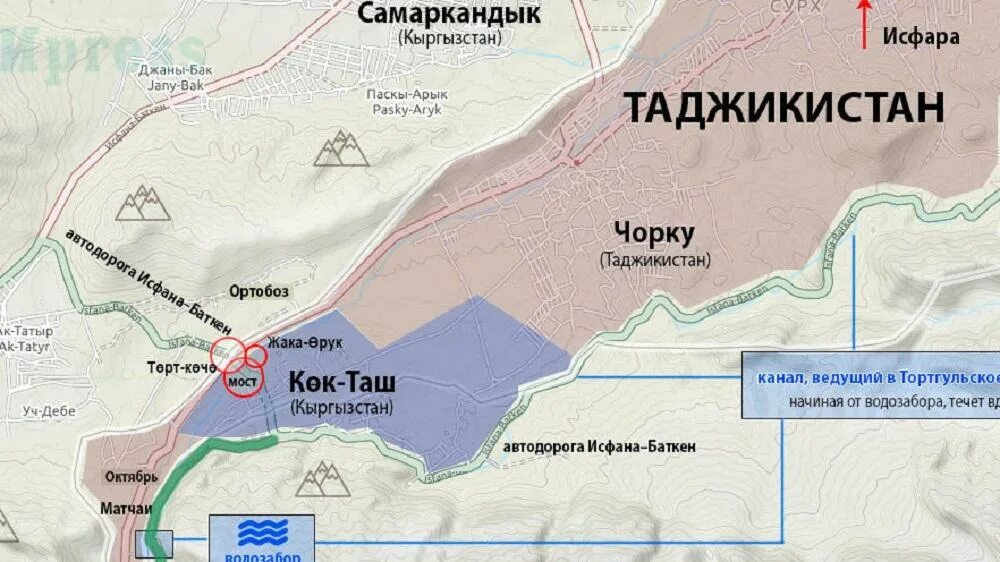 Карта Киргизии и Таджикистана конфликт на границе. Конфликт Киргизии и Таджикистана на карте. Киргизско таджикская граница на карте. Конфликт Кыргызстан и Таджикистан на карте. Карту исфары