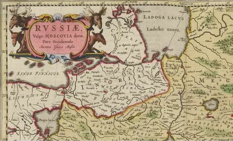 Карта середины 17 века