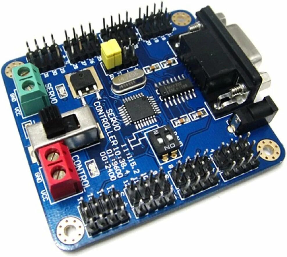 Контроллер управления роботом. Servo control board. контроллер для робота. робототехнический контроллер с дисплеем. внутренний контроллер робота.