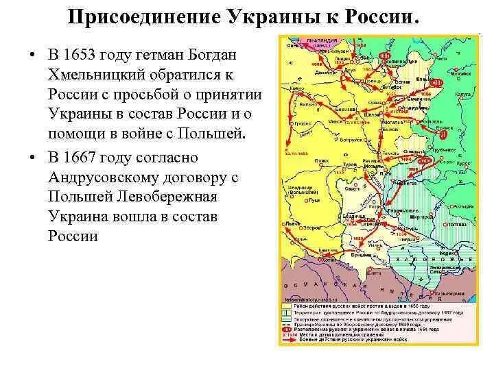 Присоединение украины к россии 7 класс история