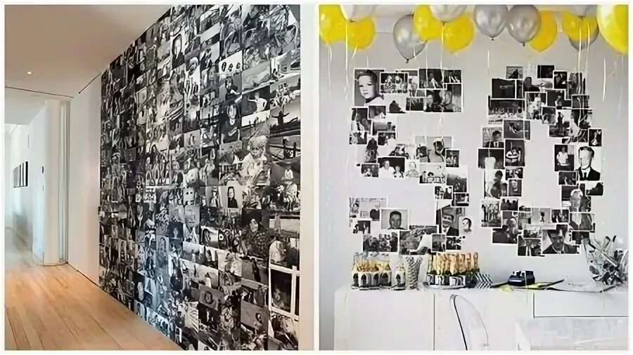 Оформление квартиры на день. Украсить комнату к юбилею. украсить фотографиями стену для день рождения. стена с фотографиями на день рождения. украсить комнату на день рождения мужчине 50 лет.