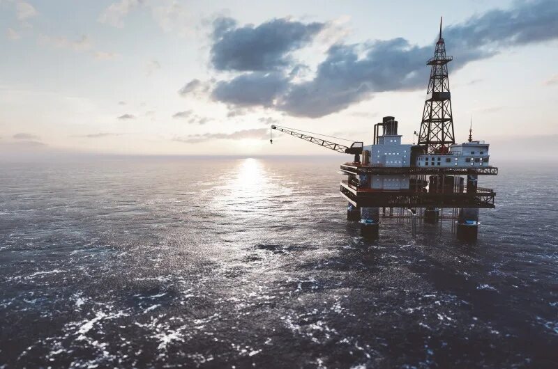 Offshore drilling. Нефтяная вышка в море. Морская буровая платформа. Нефтегазовая промышленность. Нефтегазовая сфера.