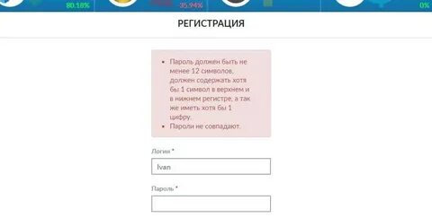 Пароль должен состоять из 10 символов
