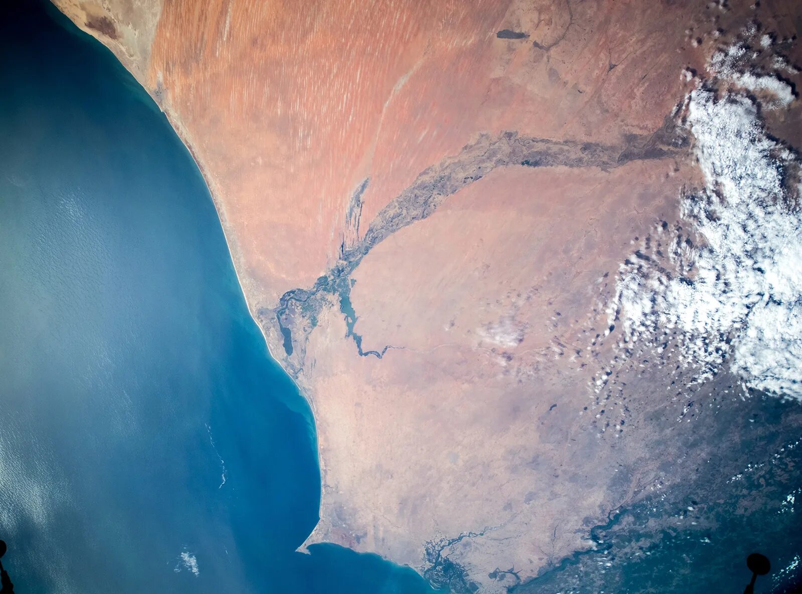 Африка с МКС. ЮАР из космоса.
