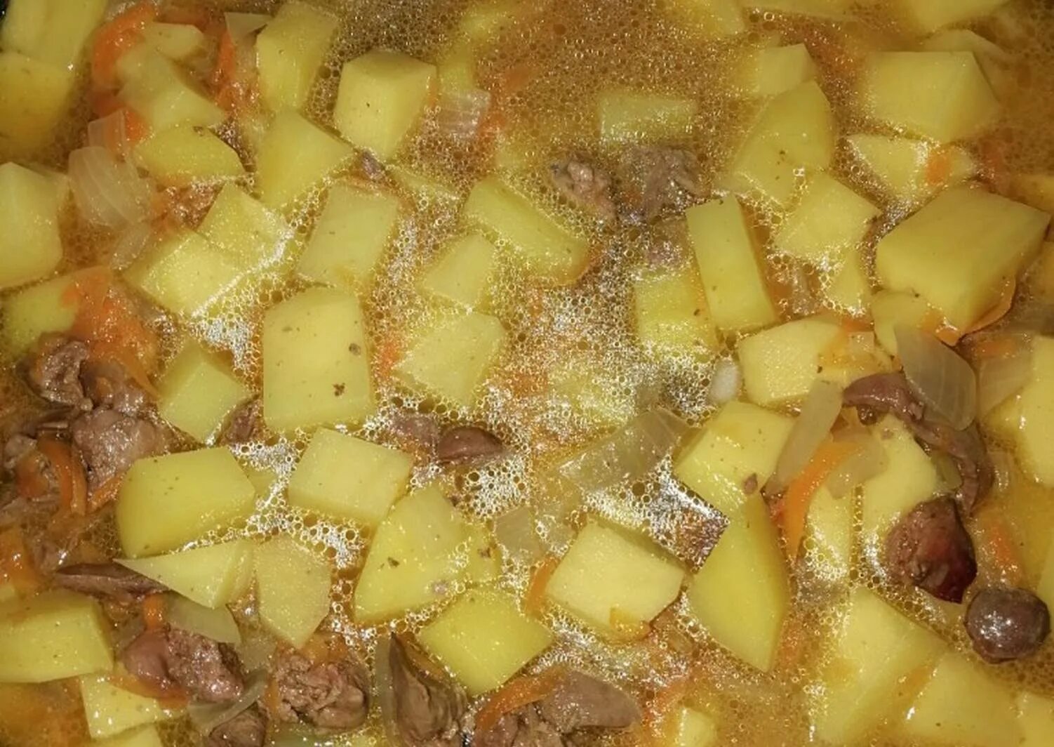 Как сделать картошку с печенью