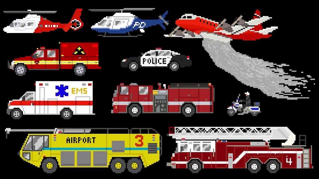 Fire truck police car. Emergency vehicles book Version. Emergency vehicles collection. Kids Emergency vehicles. Police Fire Truck.