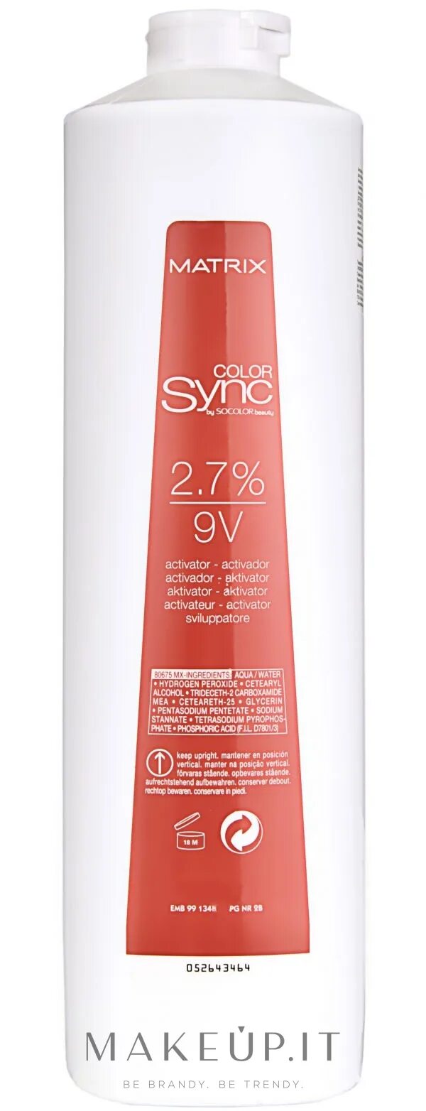 Matrix активатор. Matrix color sync activator - активатор 2,7% 1000 мл. активатор матрикс колор синк 2.7. matrix оксидант 2.7. матрикс колор синк активатор 2,7% /1000.