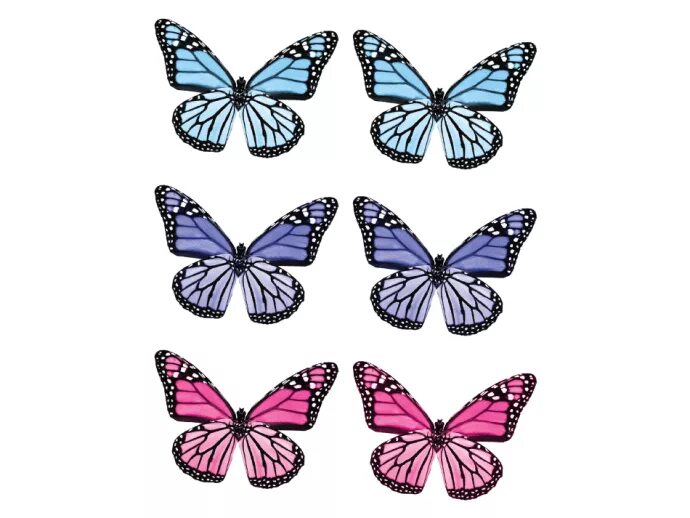 Бабочки для торта картинки для печати